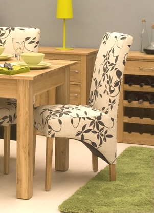 Picture of Mobel Oak Upholstered Dining Chair (Pack Of Two)