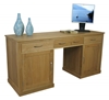Picture of Mobel Oak Large Hidden Office Twin Pedestal Desk