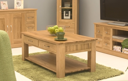 Picture of Mobel Oak Four Drawer Coffee Table