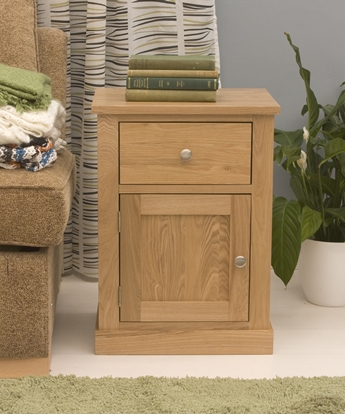 Picture of Mobel Oak One Door one Drawer Lamp Table