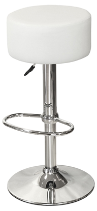 Picture of White Button Bar Stool
