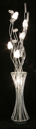 Picture of Woven Wire Lamp - Vase of Thistles