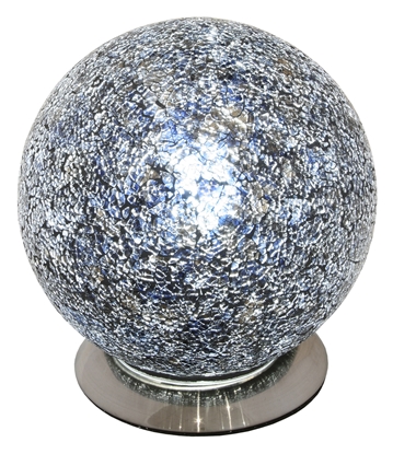 Picture of Mosaic Sphere Lamp, Amber, Purple, Red, White, Blue