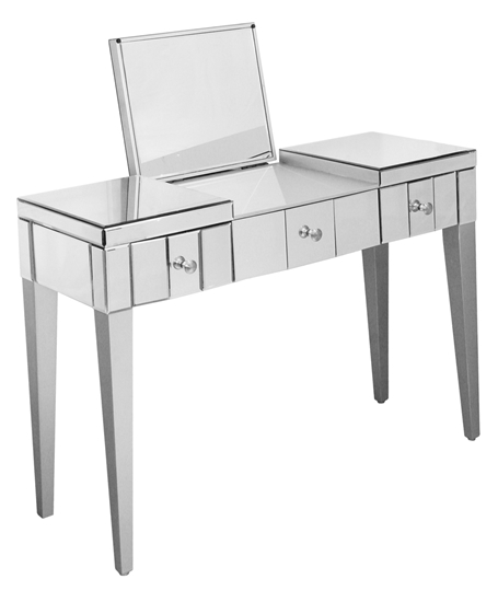 Picture of Mirrored Three Draw Console Table with Folding Mirror