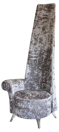 Picture of Steel Silver Crushed "Velvet" Potenza Chair