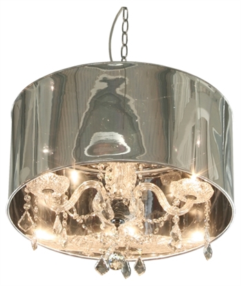 Picture of Large Round Shade/Droplet Chandelier 